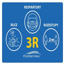 3R ruce, respirátory,rozestupy